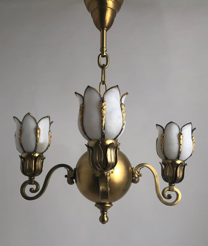 4 Light Art Nouveau Chandelier Light